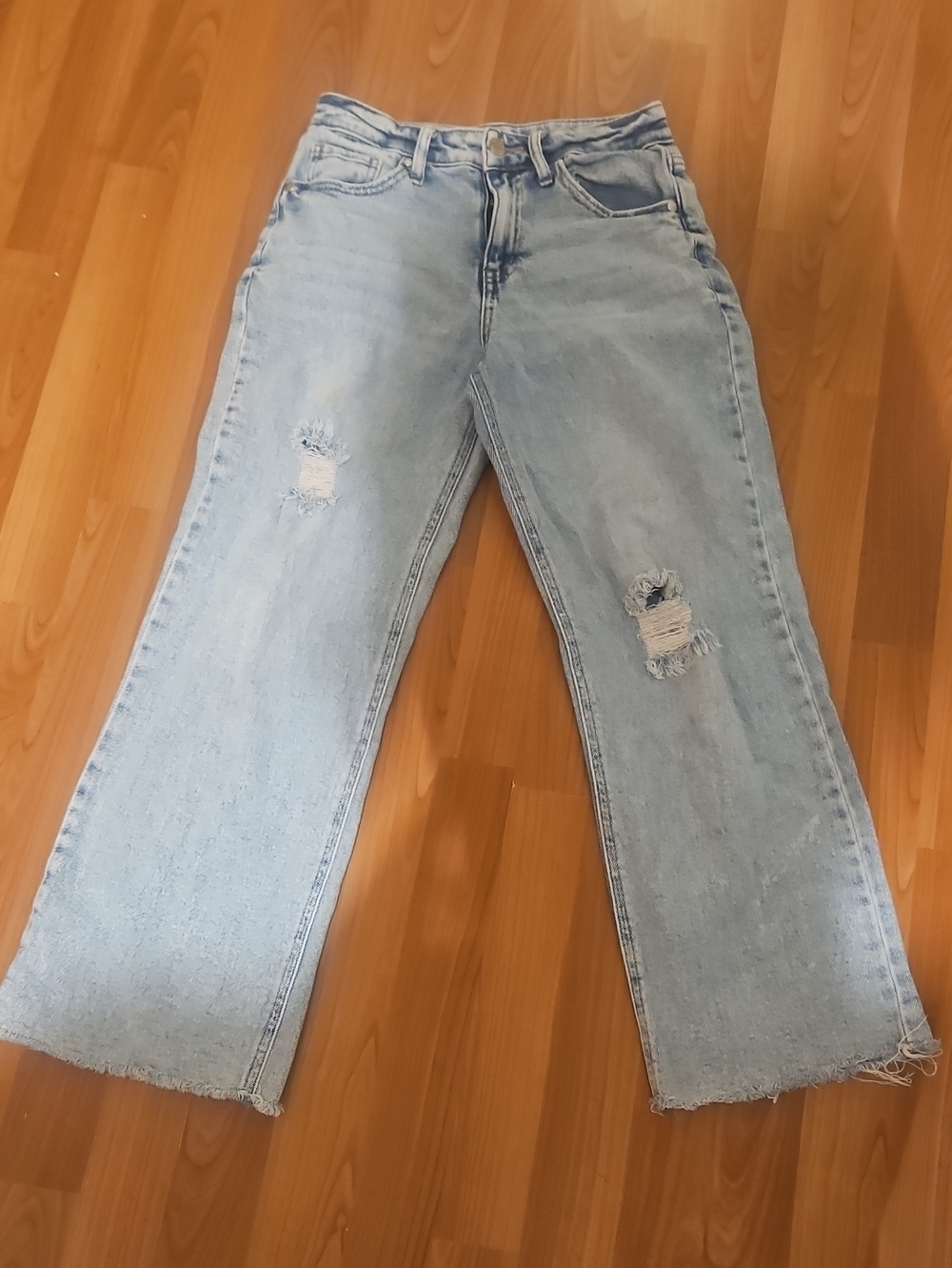 art class Light Blue Distressed Wide-Leg Jeans
